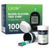 LPOW Blood Sugar Test Strips - 100 Count, Use with LPOW Blood Glucose Monitor Only